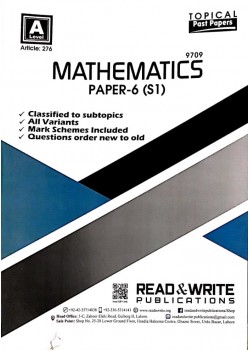 A/L  Mathematics Paper - 6 (S1) Topical Past Paper Article No. 276